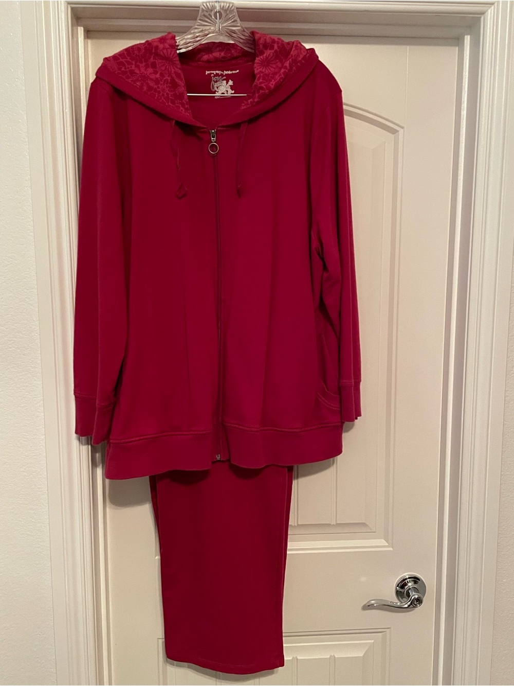 Hooded Sweatsuit Deep Red